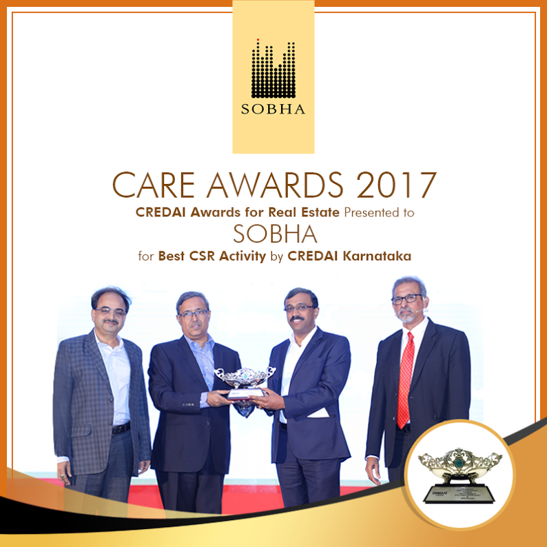 Sobha is awarded for Best CSR Activity by CREDAI Karnataka Update